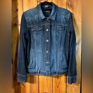 Eddie Bauer Size L Dark Wash Denim Jacket